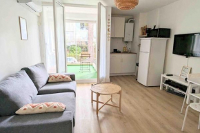 Studio climatisé 4 pers, balcon, parking